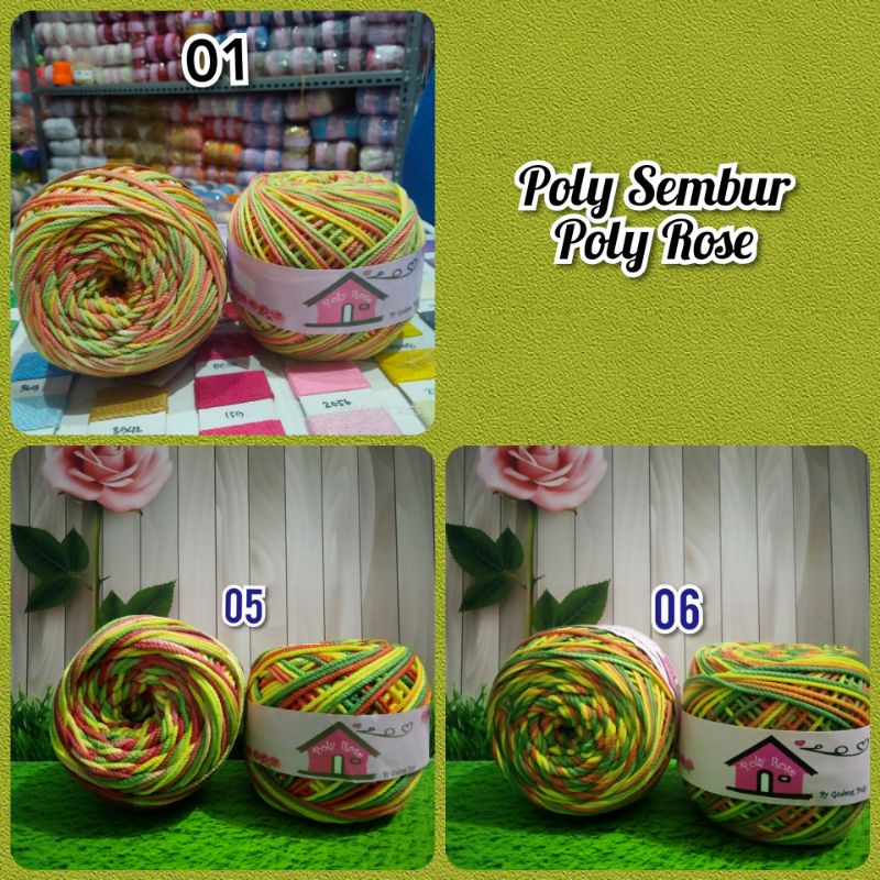 Benang Rajut Polyester Sembur Poly Rose