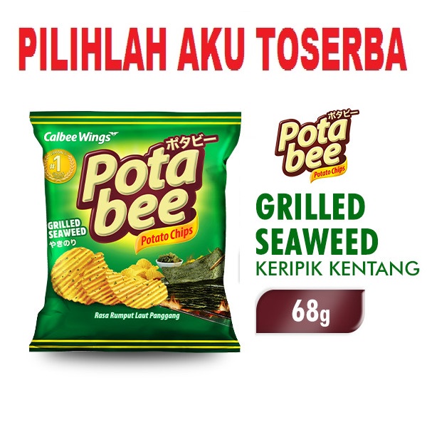 

Potabee Keripik Kentang RUMPUT LAUT PANGGANG / GRILLED SEAWEED 68 gr - ( HARGA SATUAN )