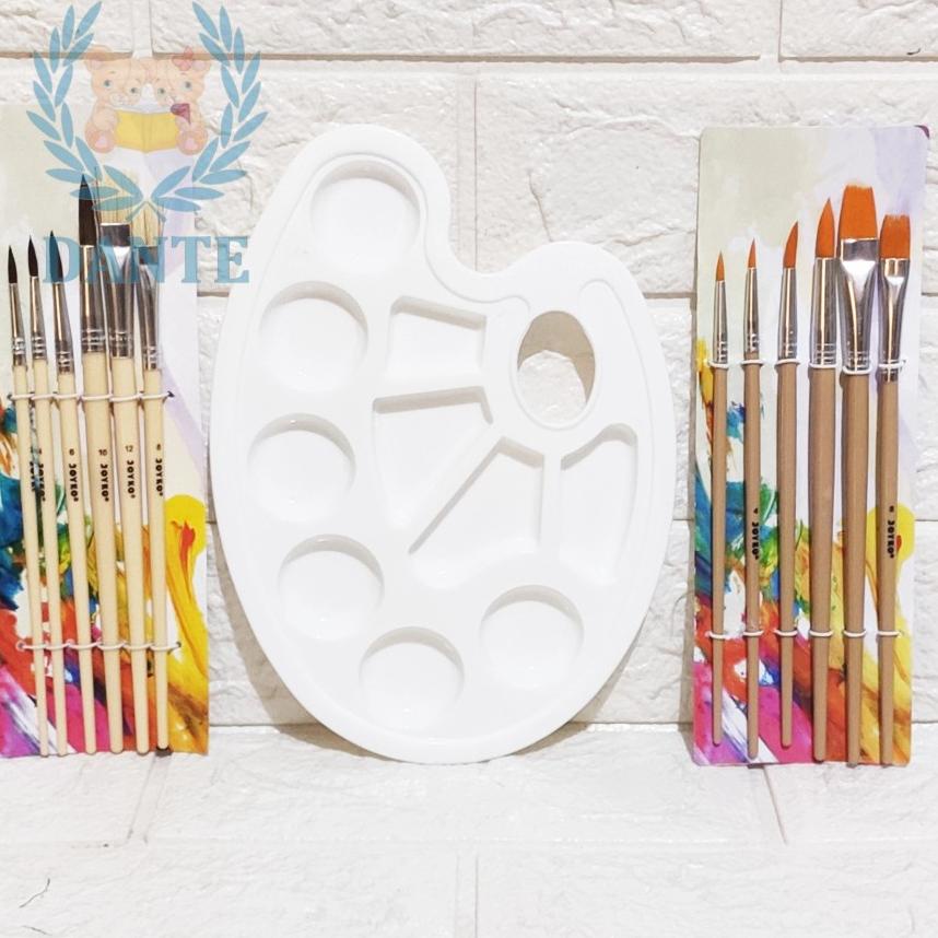 

(L7T1) ⭐️ Paket 6pcs Kuas dan Palet Oval //Hadir@lagi