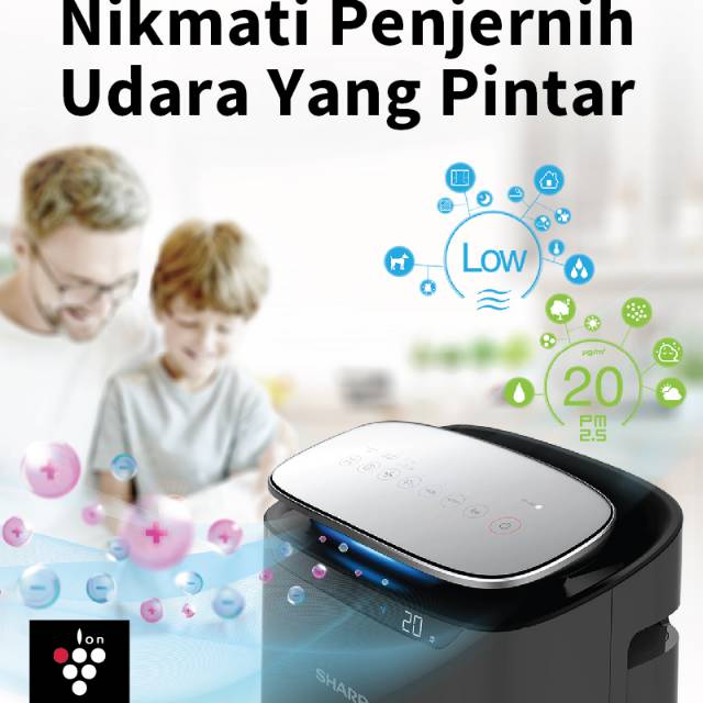 AC PORTABLE/ PENJERNIH UDARA /Sharp Air Purifier FP-J80Y-H/ GARANSI RESMI 