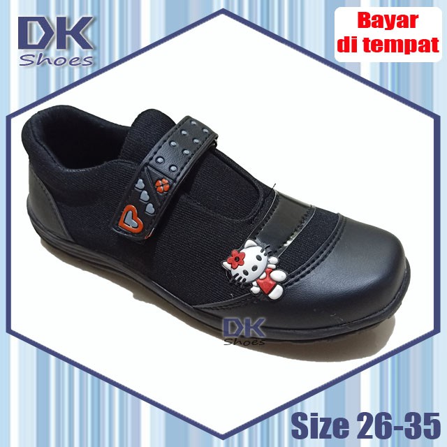 Viola Kitty 26-35 Sepatu Sekolah Hitam Anak Perempuan / Sepatu Hitam Kitty / Sepatu Flat Shoes Anak