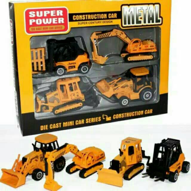 Die cast Alat Berat F4 Mainan Anak Dari Besi Constructuon Truck