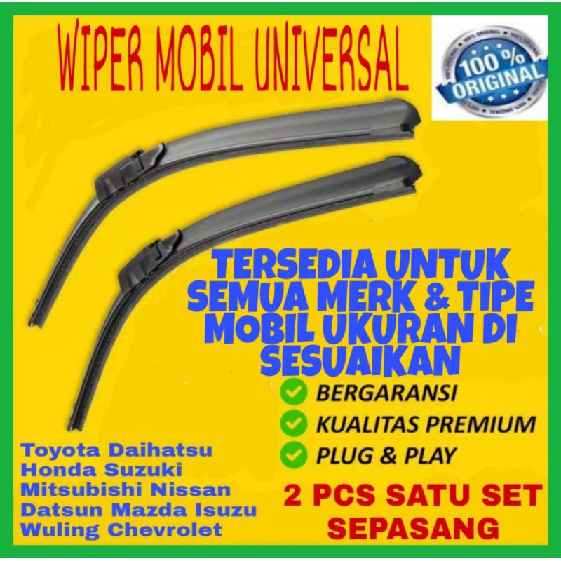 Wiper Wifer Mobil Universal Isuzu Mazda Nissan Datsun Wuling Chevrolet