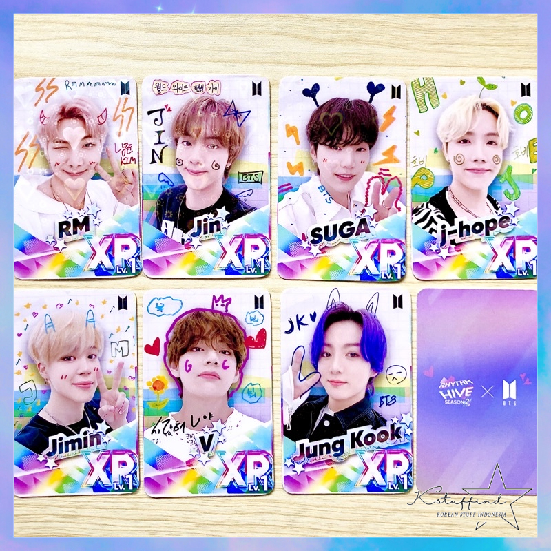 [kstuffind] BTS X RHYTHM HIVE PHOTOCARD UNOFFICIAL PC HOLOGRAM