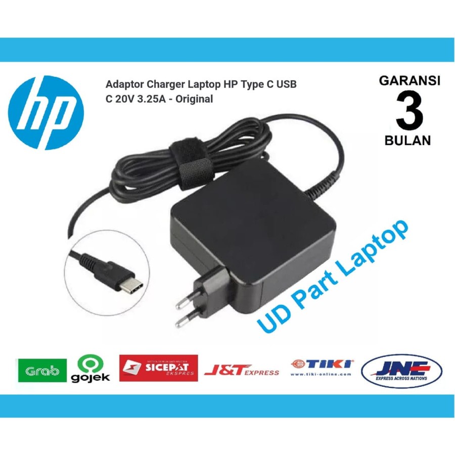 Adaptor Charger Laptop HP Type C USB C 20V 3.25A