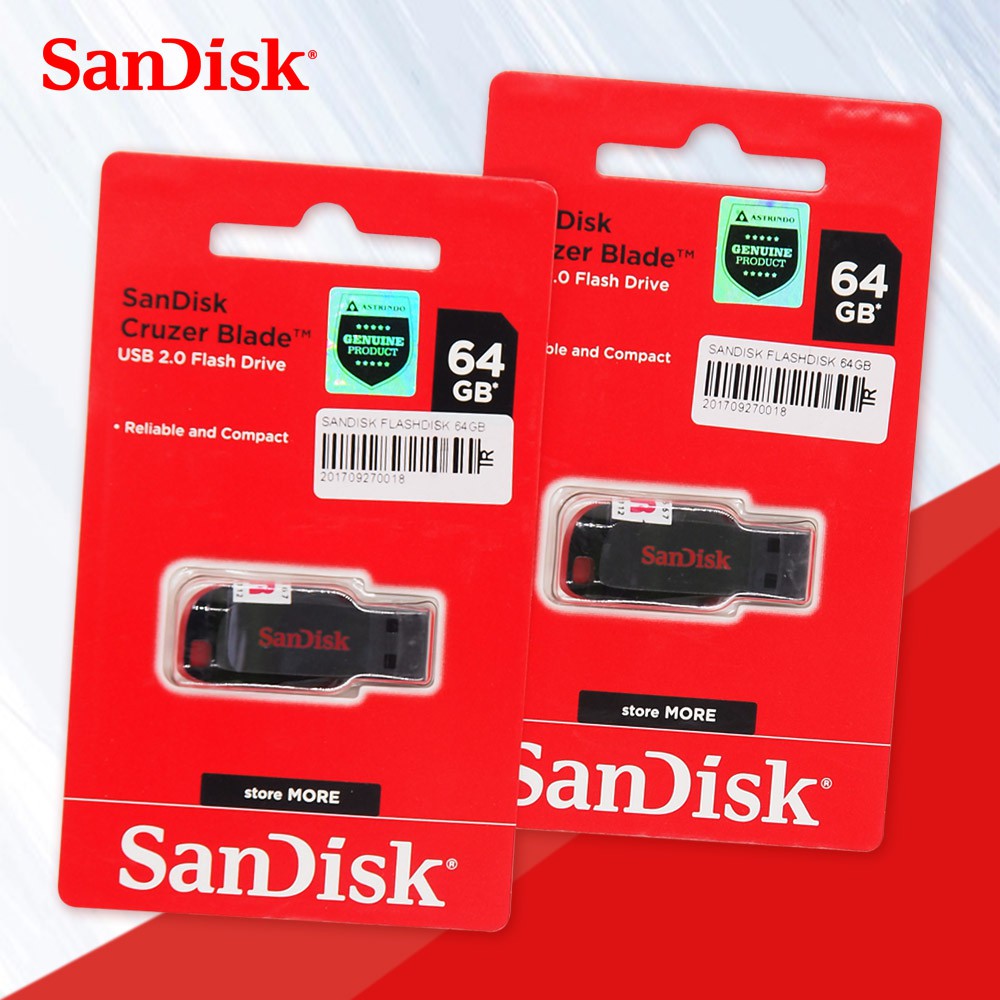 SANDISK FLASHDISK 64 GB FLASHDISK SANDISK CRUZER BLADE