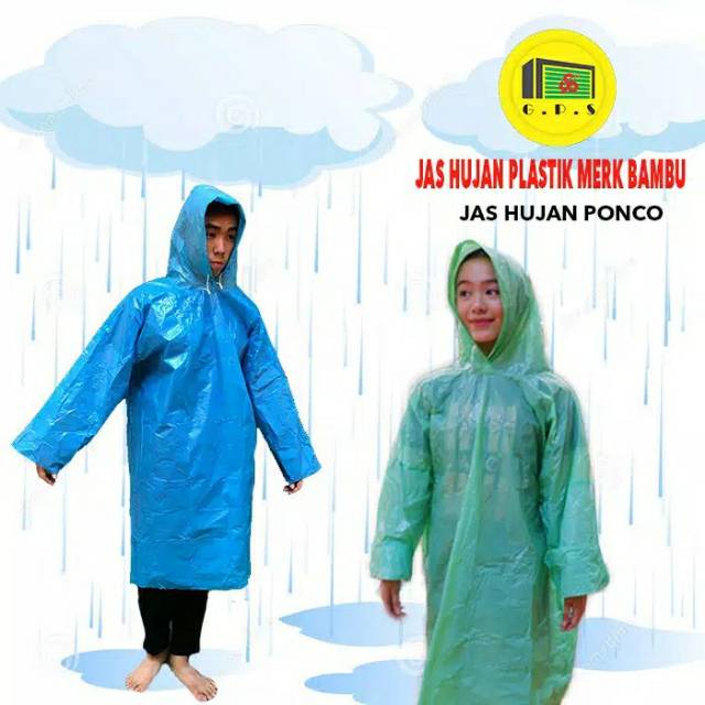 JAS HUJAN LDPE PONCHO BAMBU TEBAL MURAH BERKWALITAS / Jas ...