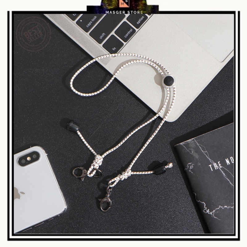 Kalung Strap Masker Tali Masker Kalung Mask Chain-Rope White Premium