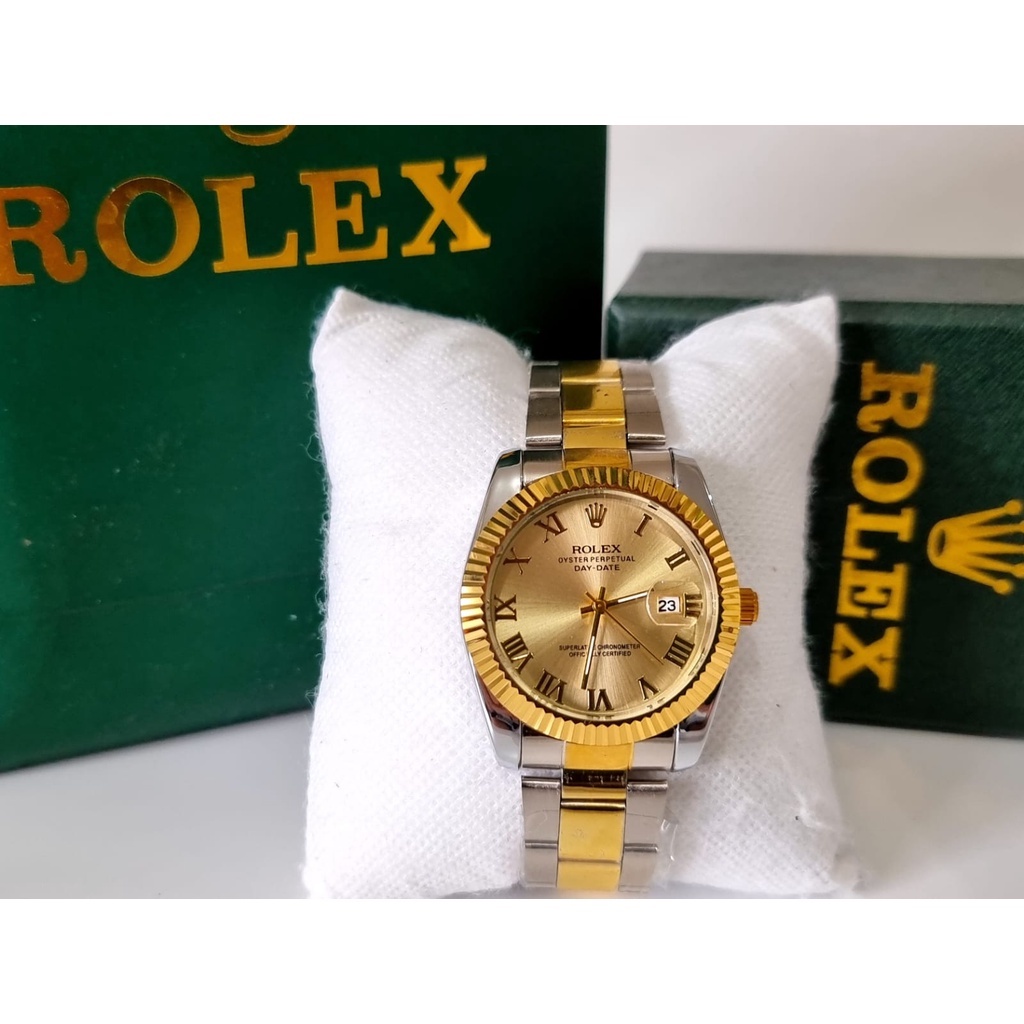 Jam tangan pria&wanita ROLEK ROMAWI + tanggal aktif ( bisa COD ) 12