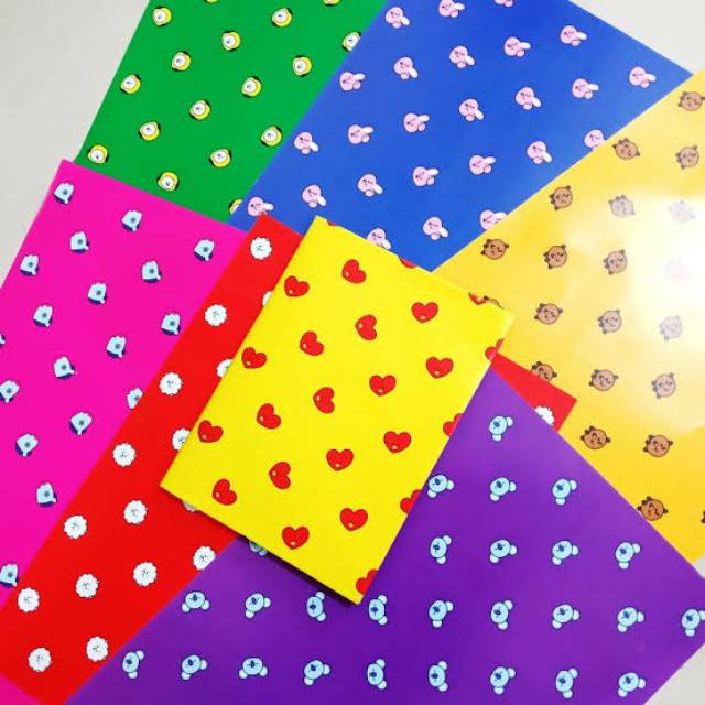 

Bisa COD Sampul buku / kertas kado BT21 all character