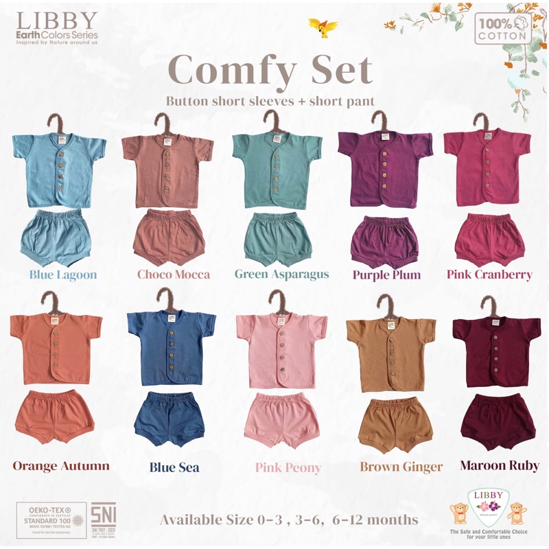 LIBBY BABY EARTH COLORS SERIES #2 Comfy Set Pendek