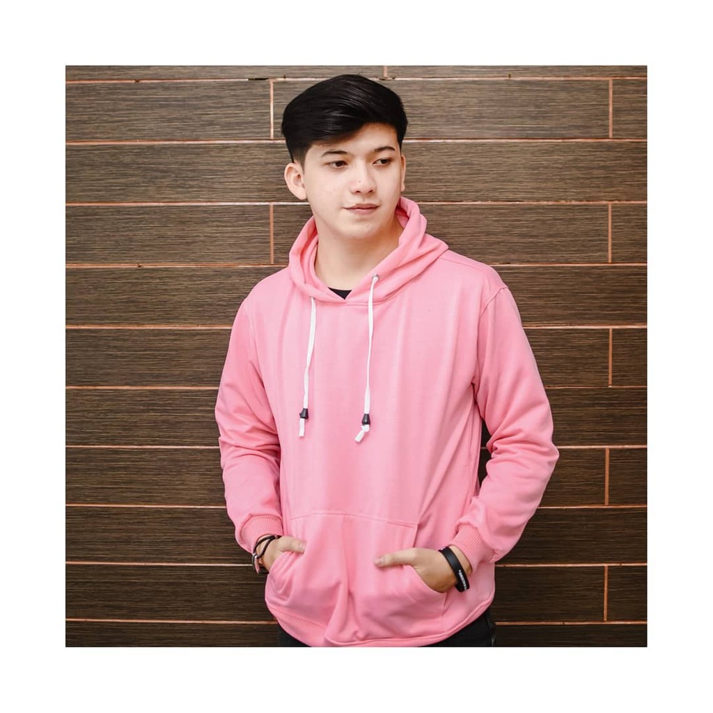 Natural Hoodie BASIC || SWEATER POLOS PRIA DAN WANITA-PINK BABY