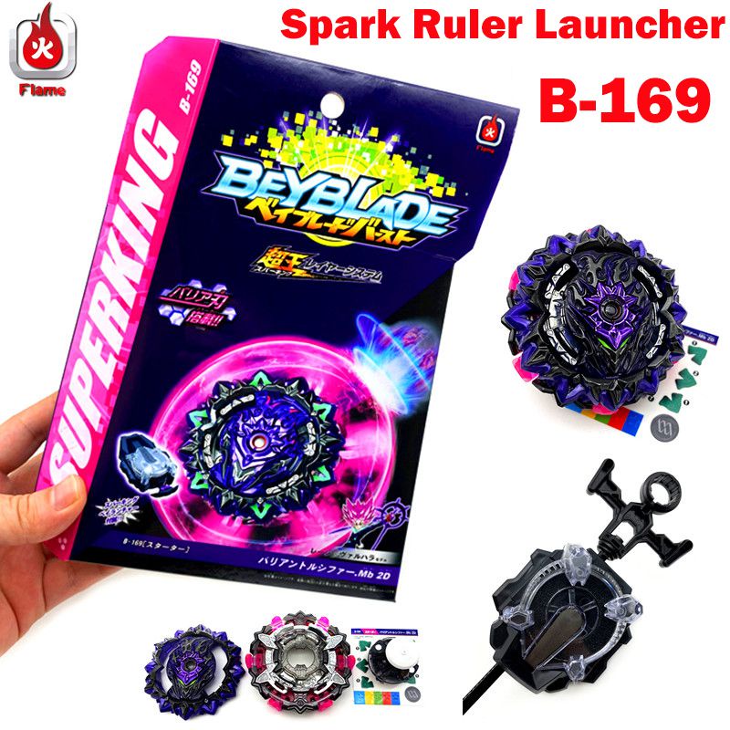 Burst SuperKing Beyblade B-169 Starter Varian Lucifer.Mb Spark Launcher 2D