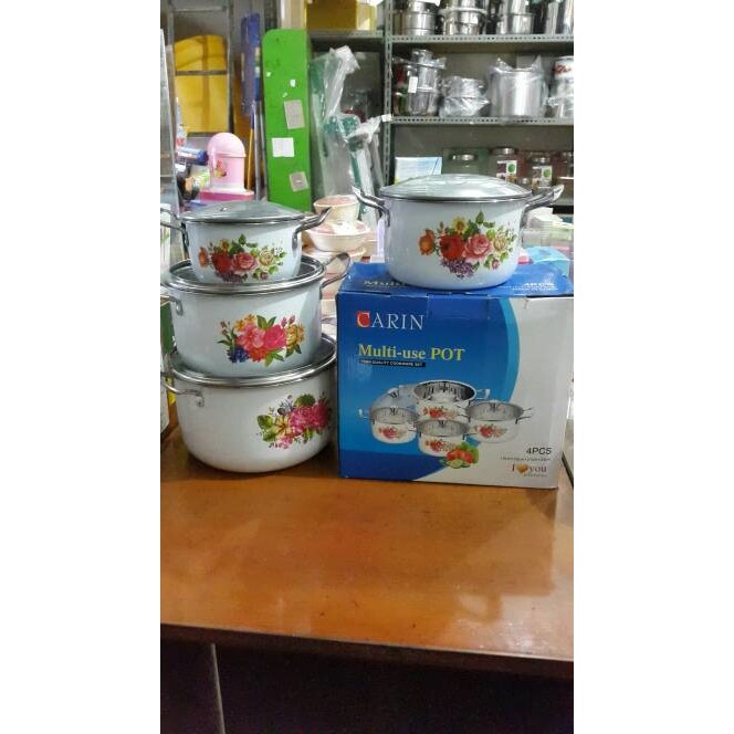 Panci Enamel Carin Susun 4