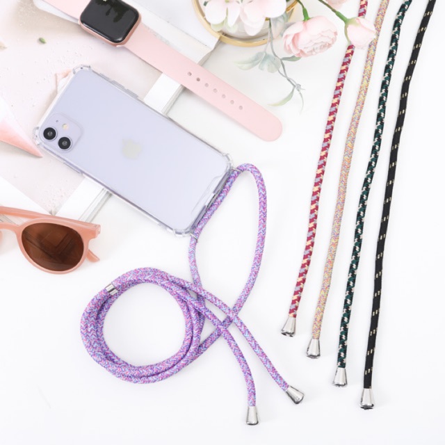 LANYARD CASE - TALI SLING - SOFTCASE - ANTI CRACK FOR IPHONE 6 7 8 X XS 11 12 Mini Pro Max OPPO VIVO