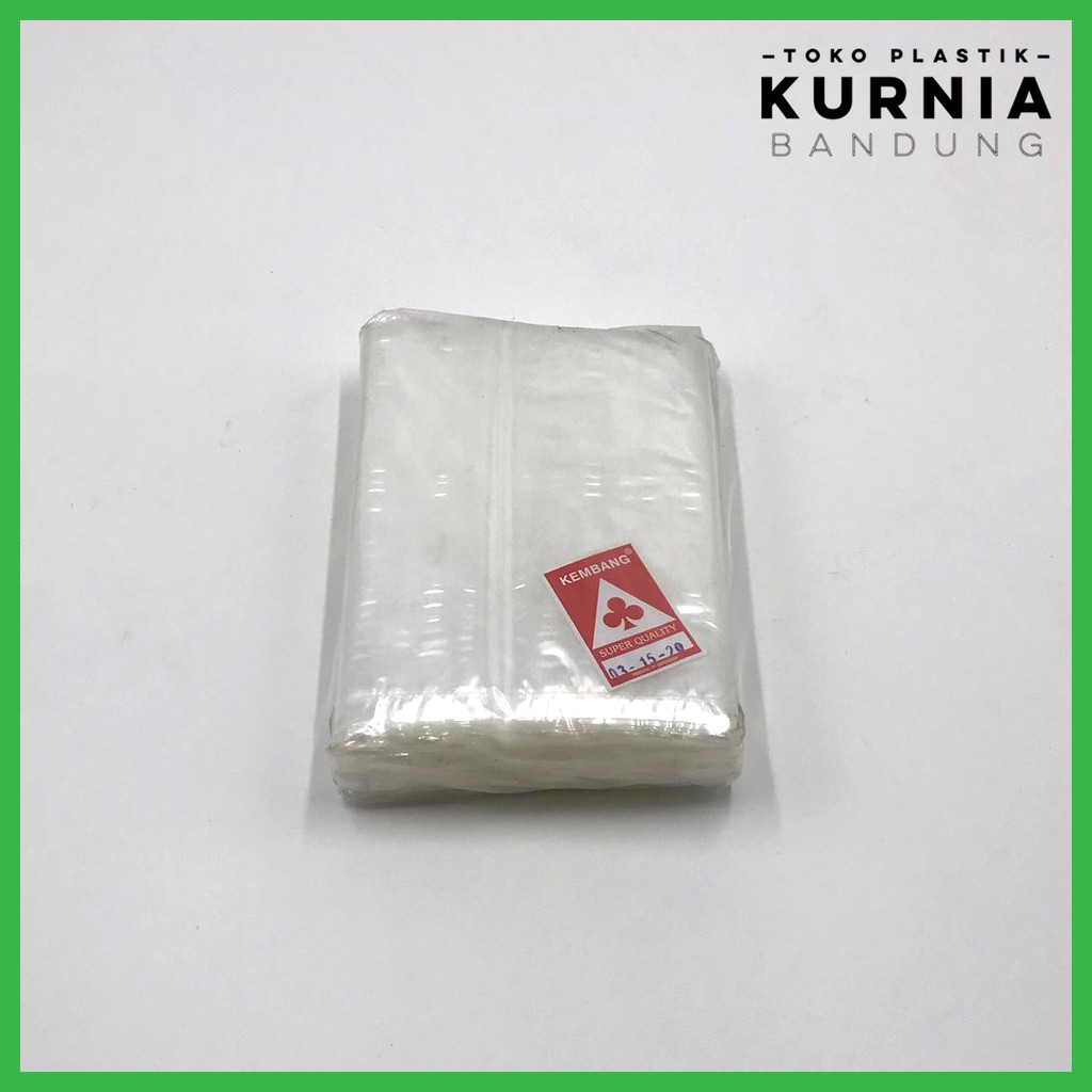 Kantong Plastik Bening PP ukuran 15x20x03 Plastik PP Bening Kembang tebal 30micron (03)