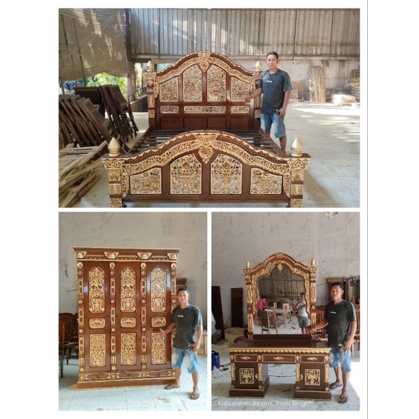 Kamar set  jati / tempat tidur jati / lemari jati/ meja rias ukir