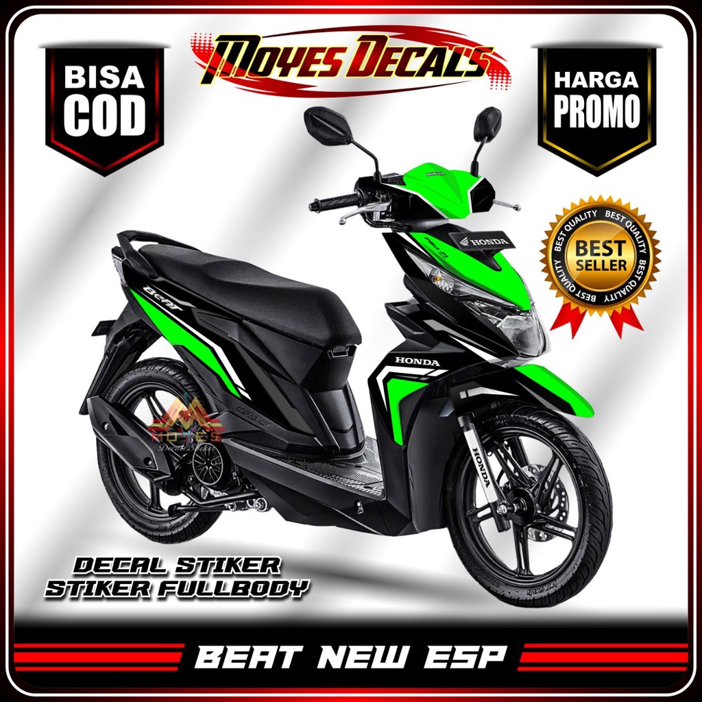 stiker motor beat new esp / decal stiker motor beat new esp stiker motor honda beat new esp variasi 