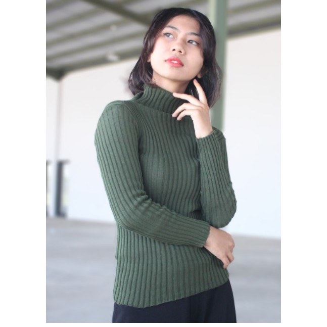 rajut wanita - DAISY SALUR TURTLENECKK - sweater rajut - rajut wanita