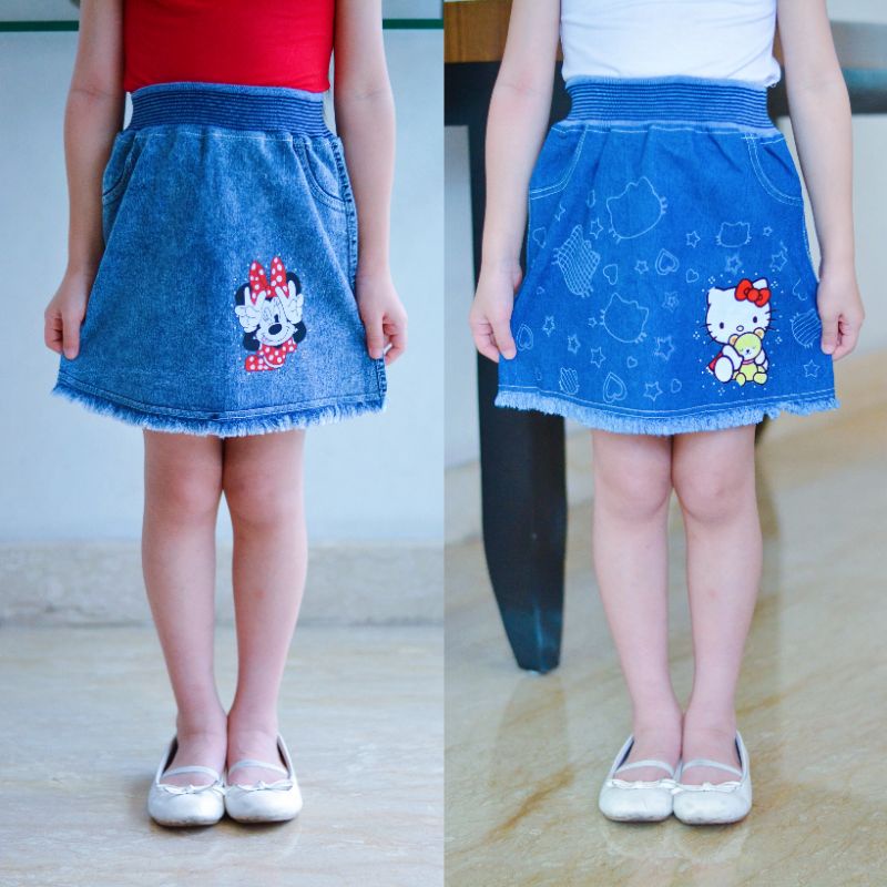 Rok rawis snow / rok anak motif hk mickey