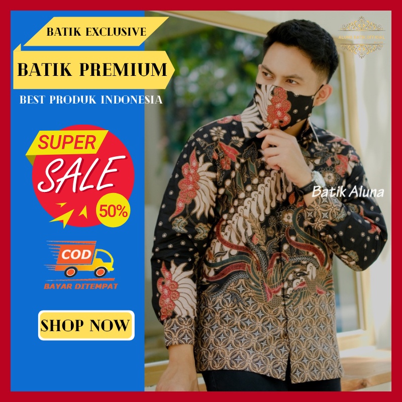 BATIK PRIA LENGAN PANJANG BATIK PREMIUM SOLO BATIK COWOK LENGAN PANJANG BAJU BATIK SOLO PREMIUM