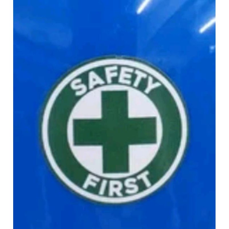 STICKER HELM SAFETY FIRST 5x5 CM MENYALA