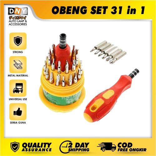 Obeng min / Obeng mini / Obeng set / Obeng Set 31 in 1 / obeng multifungsi / obeng serbaguna / Reparasi Multifungsi Obeng Tool Set Tools Kit PC HP