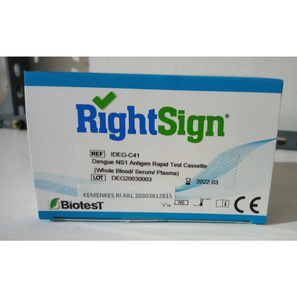 Dengue NS1 AG Rightsign Alat Cek Dengue NS1 AG Card Test Alat Tes Dengue NS1 AG RightSign Pemeriksaa