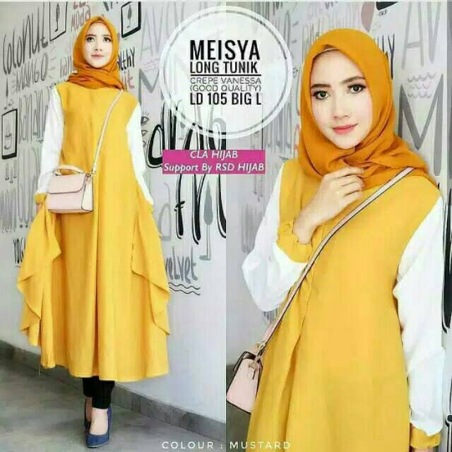 MEISYA LONG TUNIK / TUNIK HIJAB / BAJU SURABAYA MURAH