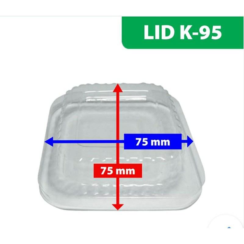 wadah aluminium foil K-95 (mini) / loyang aluminium foil persegi kecil / wadah macaroni 7x7cm