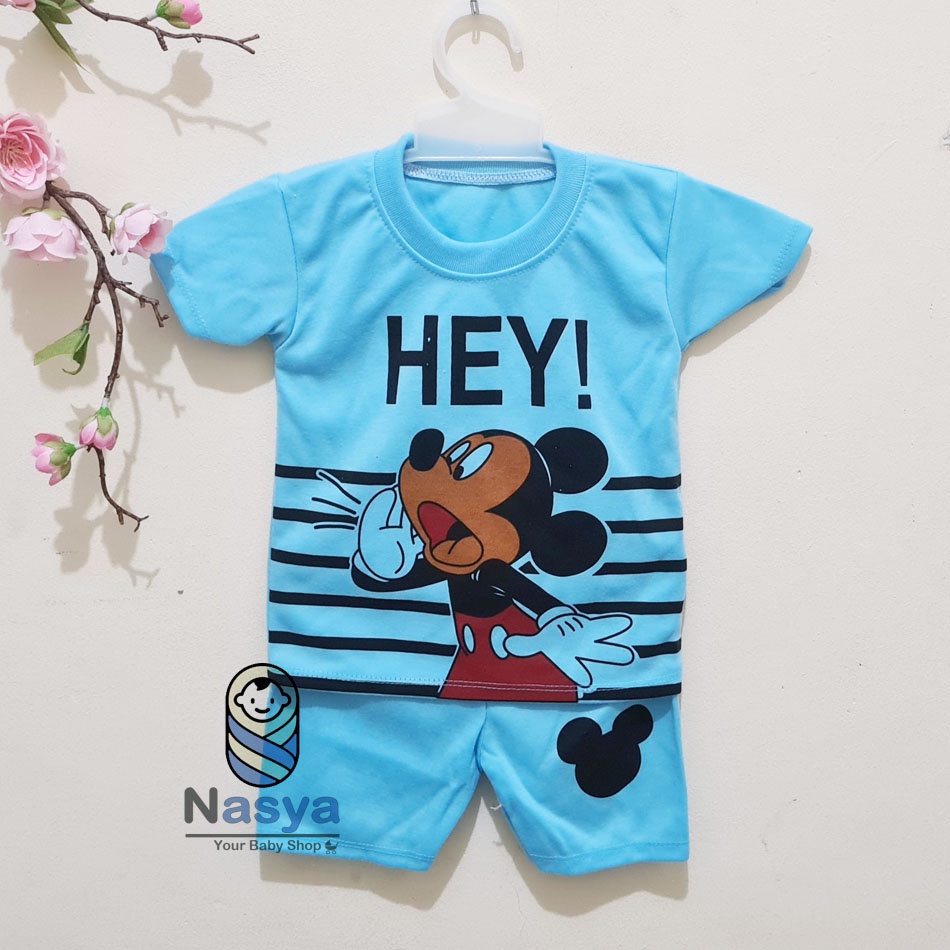 [J-016] Setelan Baju Bayi Pendek / Pakaian Anak Laki-laki Murah Newborn