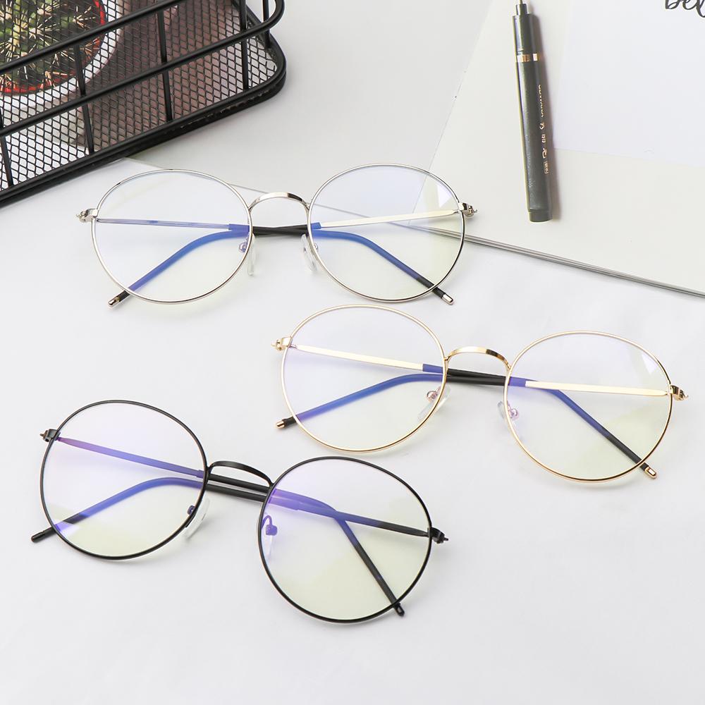 Suyo Kacamata Metal Fashion Bulat Vintage Ultra Ringan Frame