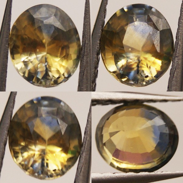 *SPARKLING* Natural Bicolor Sapphire 0.92ct (1247)