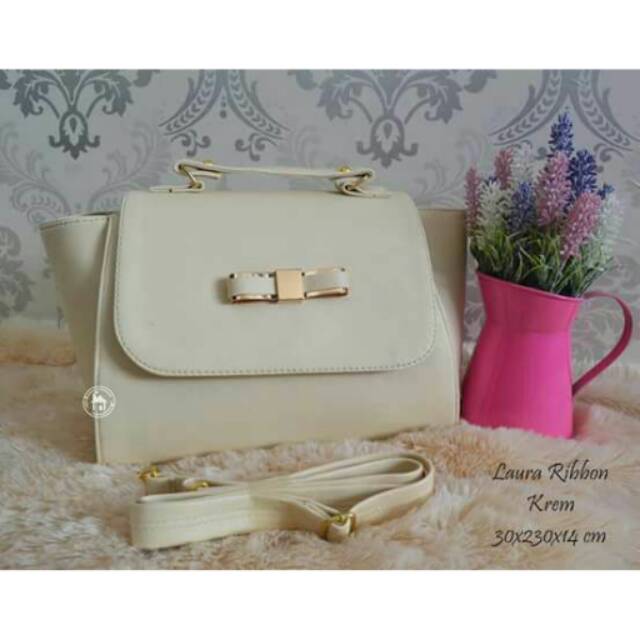 Tas selempang wanita tas lokal murag tas lokal grosir tas laura ribbon konveksi tas lokal