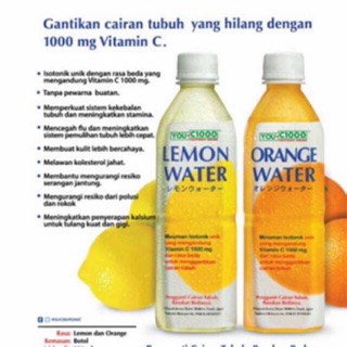 You c1000 vitamin  Lemon Orange  botol  kaca dan plastik 