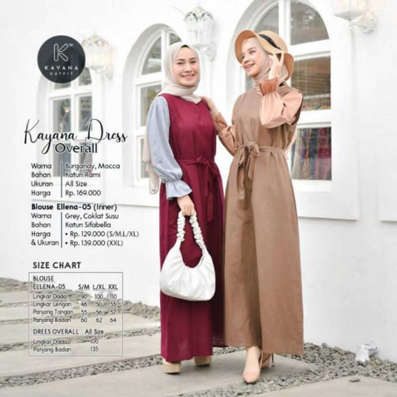 Kayana Dress Overall | Overall wanita | Overall remaja |  Dress Wanita