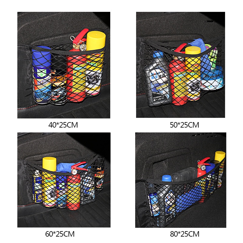 Tas Jaring Mesh Organizer Penyimpanan Barang Untuk Bagasi Belakang Mobil