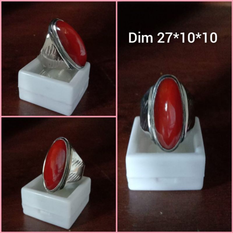 Batu akik pandan merah natural