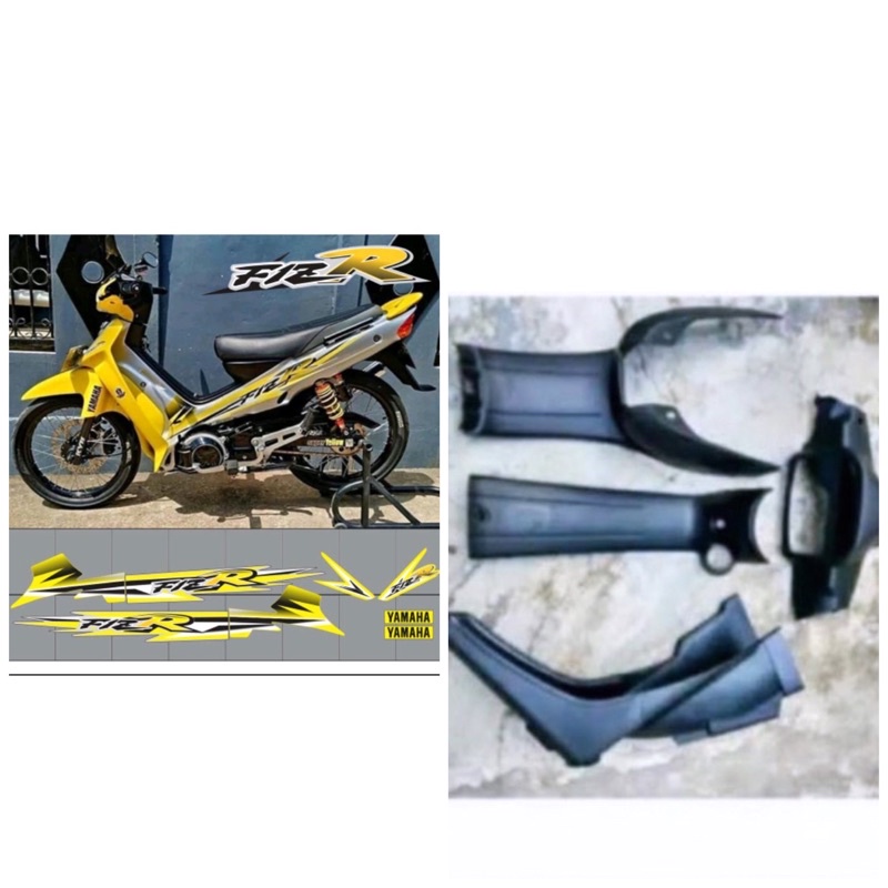 cover bodi body fullset halus dan kasar motor yamaha f1z r fiz r warna kuning hitam silver