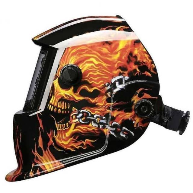 Helm Las Otomatis Ghost Rider Automatic Welding Helmet Helm Las Auto Dark Dengan Desain Keren