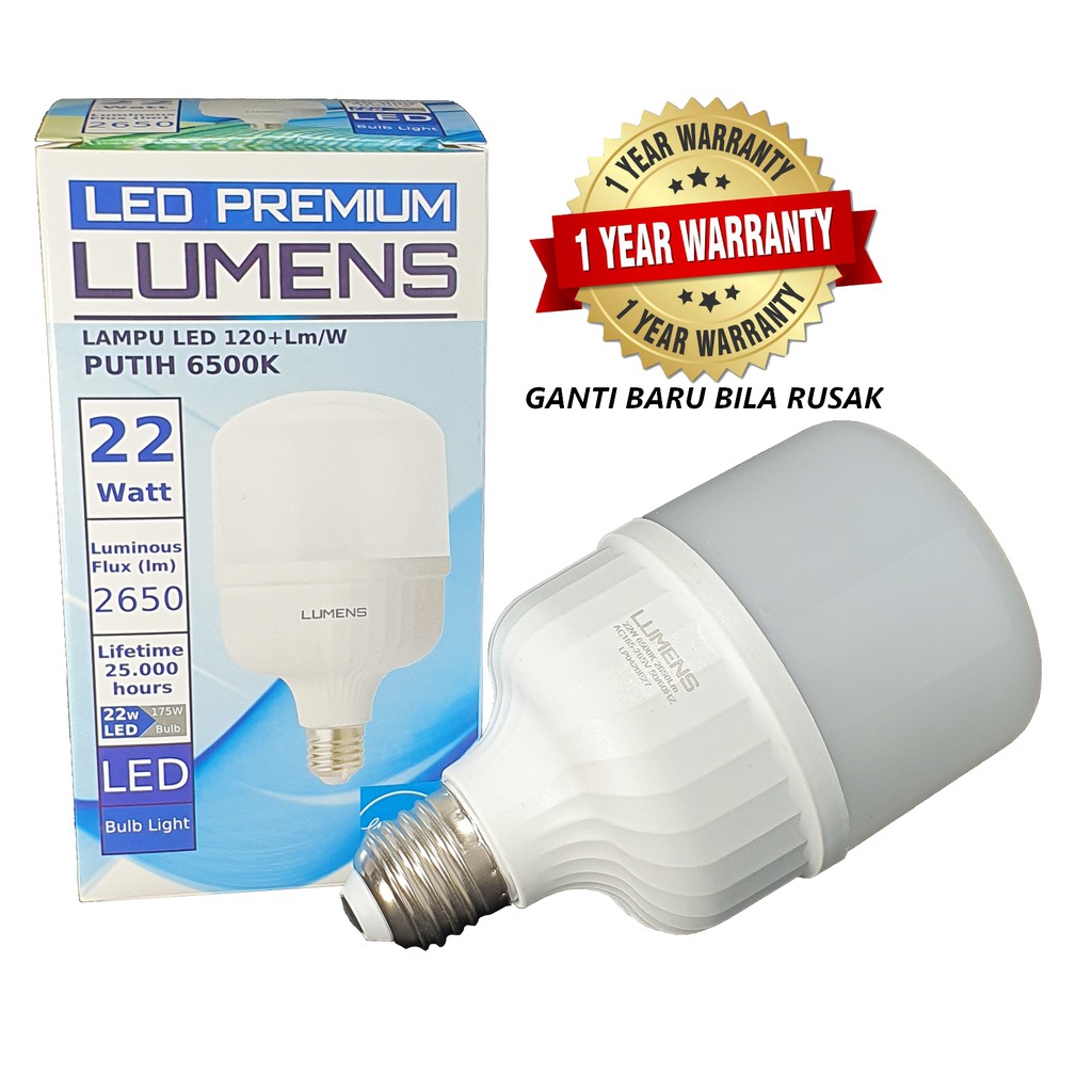 Lampu Led Lumens 22w 22 Watt 22watt Putih Terang Murah Grosir 115 Lm W Umumnya 90 Lm W Shopee Indonesia