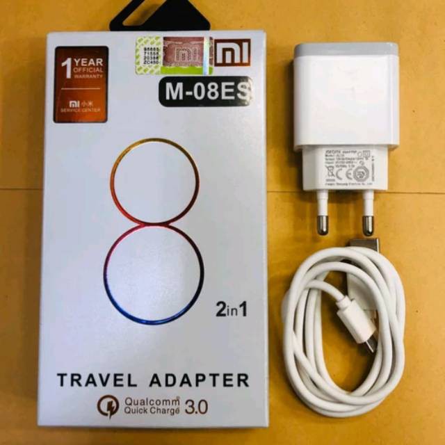 Charger M-08ES 2in1 Quick Charge 3.0 Casan Xiaomi Micro Travel Adapter