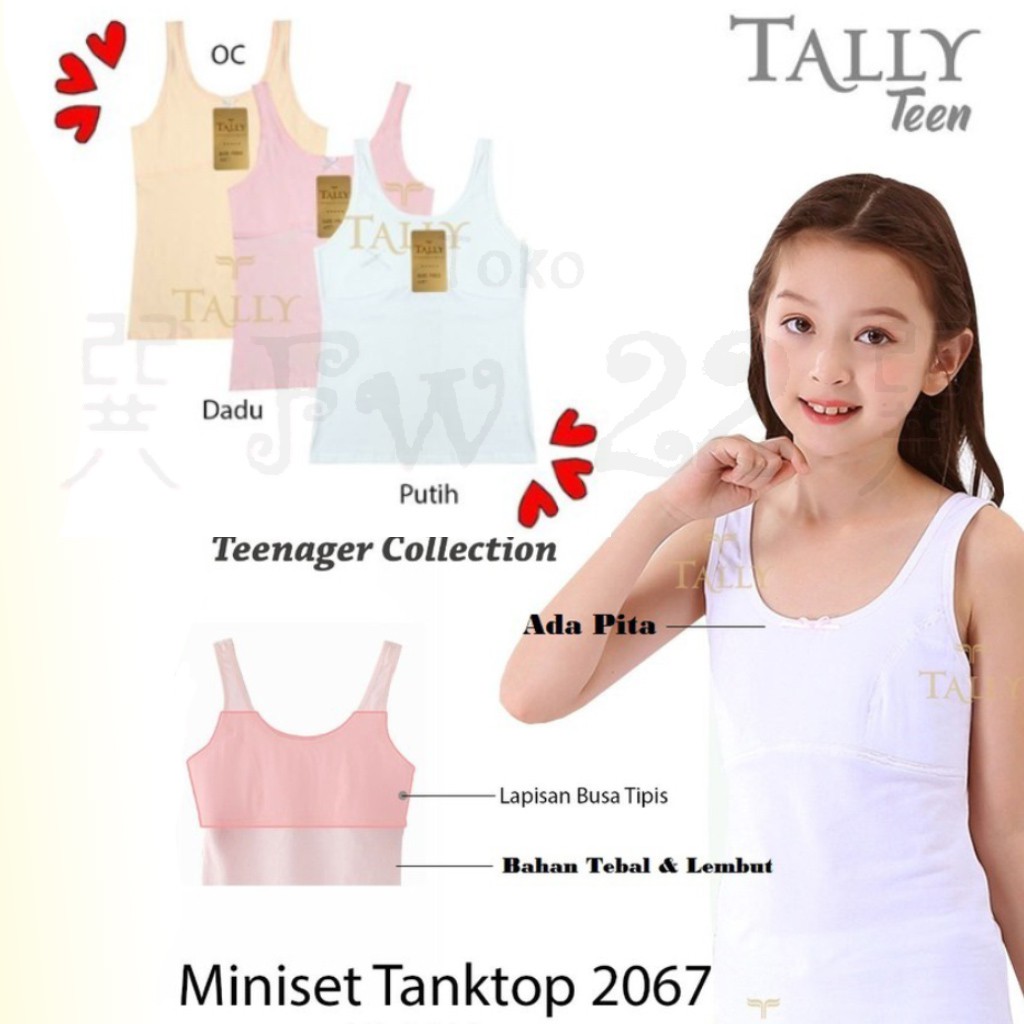 Tanktop | Tank Top Miniset Tally 2067 untuk Anak tanpa Busa dan Bermodel Seperti Songlet