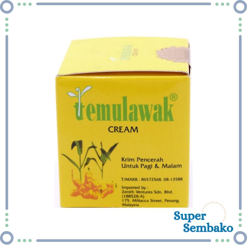 SKINCARE HERBAL TRADISIONAL TEMULAWAK CREAM DAY AND NIGHT WHITENING