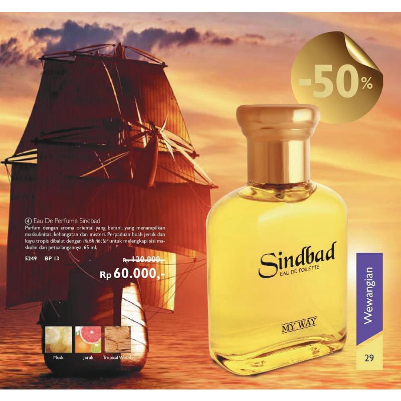 Sindbad PARFUME/PARFUM/MINYAK WANGI IMPORT PRIA COWOK TAHAN LAMA 24 JAM EDT FOR MEN MY WAY