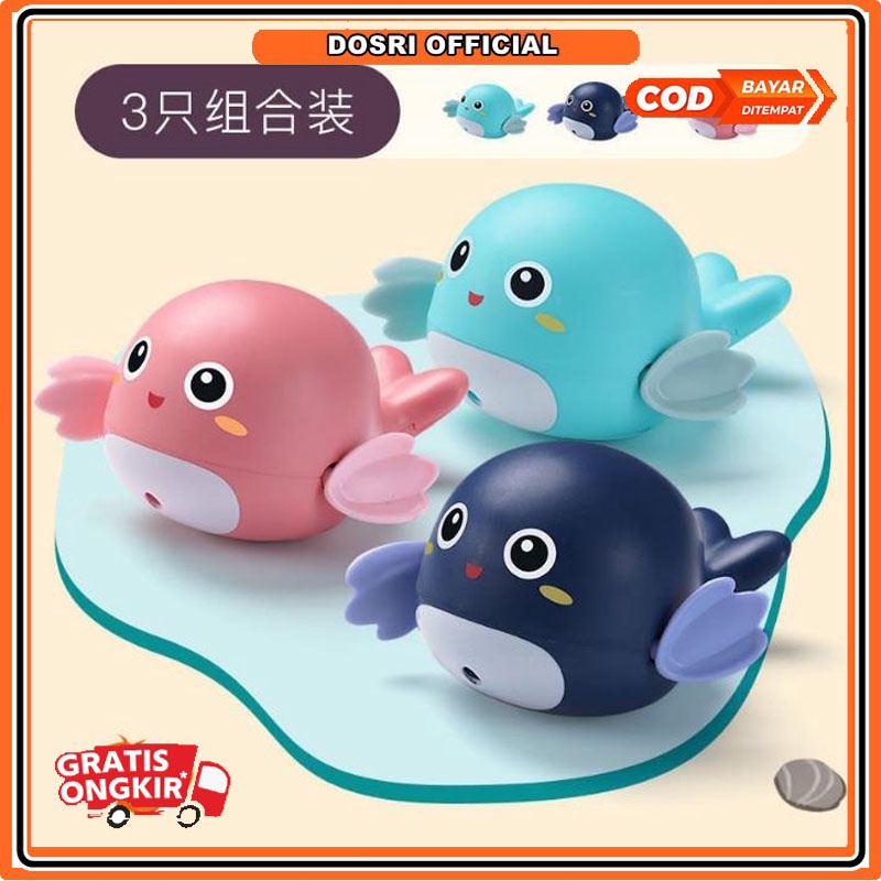 [BISA COD] 1 Pcs Mainan Mandi Bayi Bentuk Ikan Fish Dolphin Berenang Model Berenang Diputar Bath toys