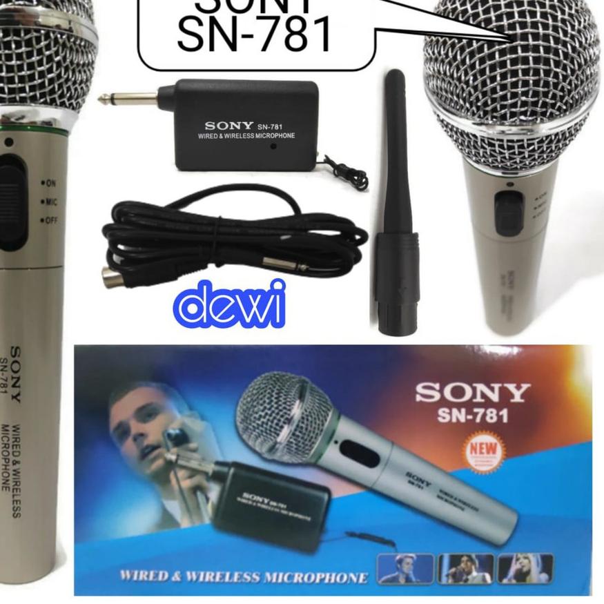 *PROMO* SONY SN -781 Mic Microphone Bisa Wireless Dan Kabel new ....