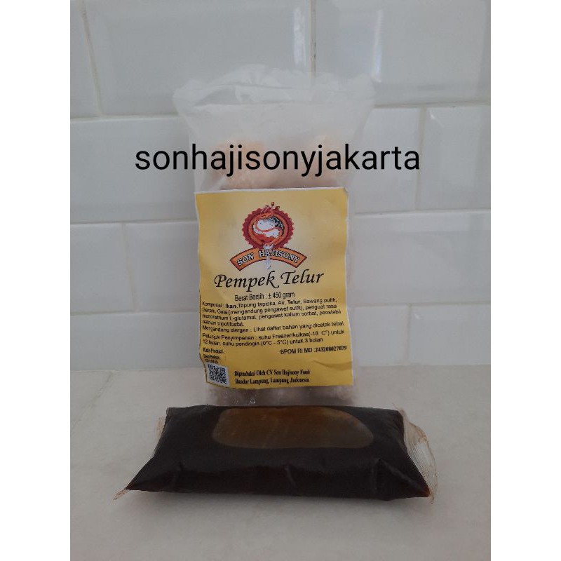 

Pempek son haji sony telur 450 gr + cuko 250 ml hajisony TERMURAH hajisoni haji soni