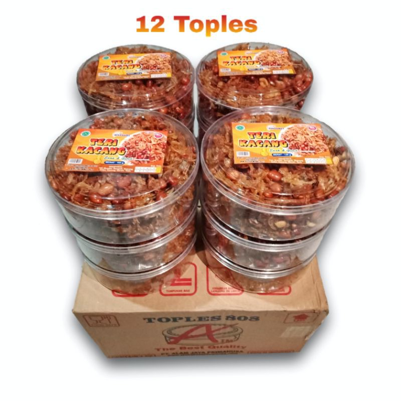 (Grosir !!!) Teri Kacang Balado 150grm - 12 toples Teri Nasi Kacang Balado