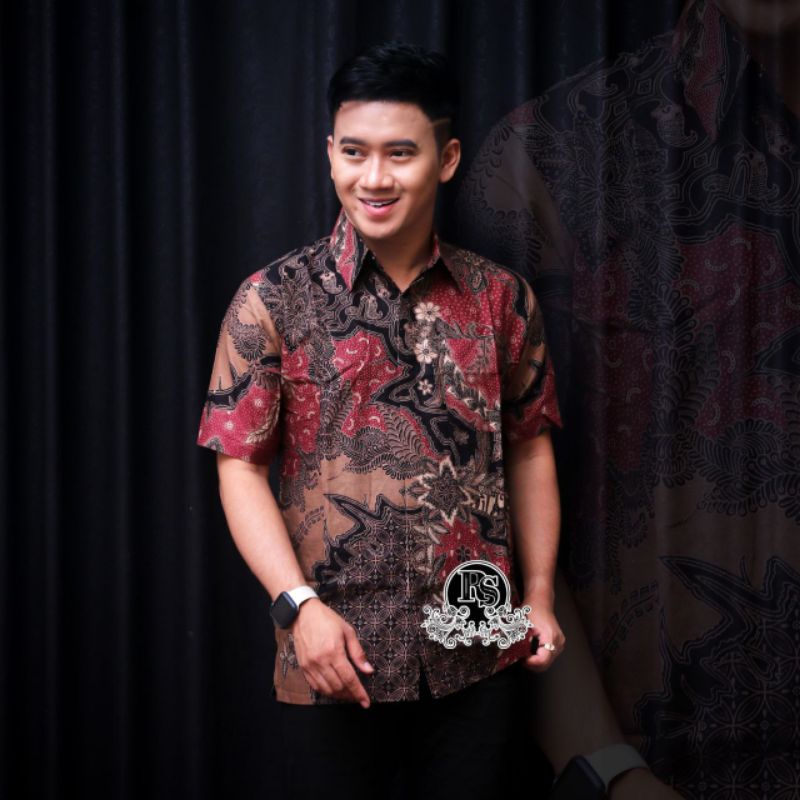 TERBARU Kemeja Batik Pria Lengan Pendek Katun M L XL 3L